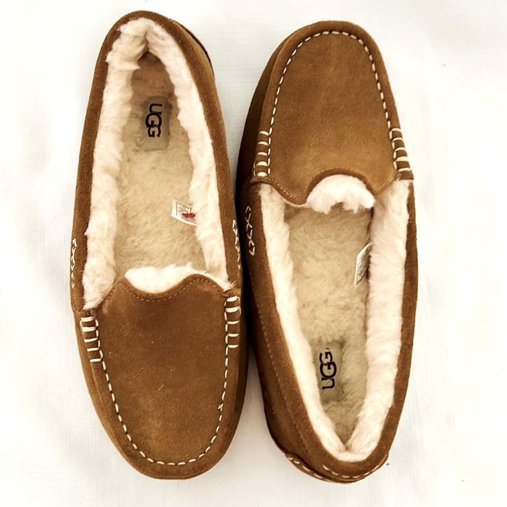 New / UGG~Tan Suede Loafers / Ansley Slipper~Ultimate In Luxury & Comfort - Picture 10 of 16
